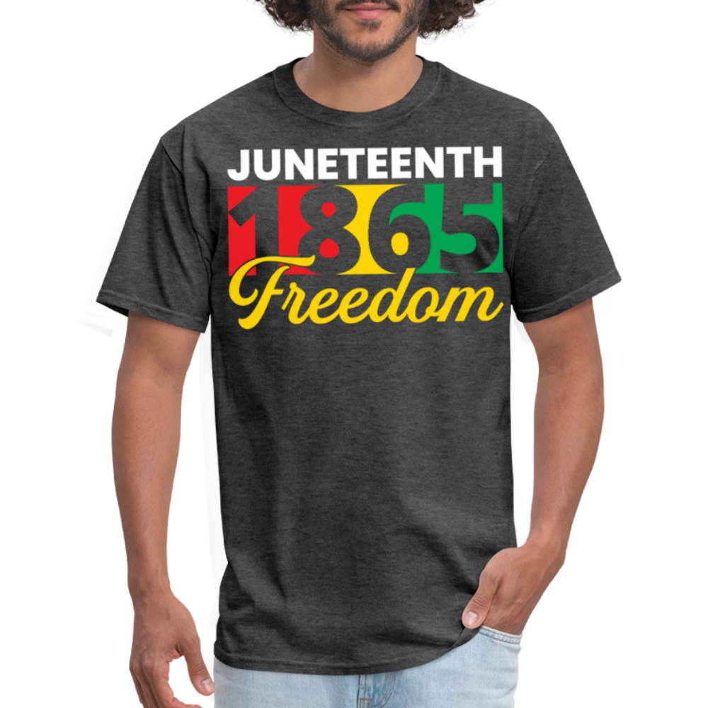 African American Pride Tee Juneteenth 1865 freedom Unisex T-Shirt - heather black