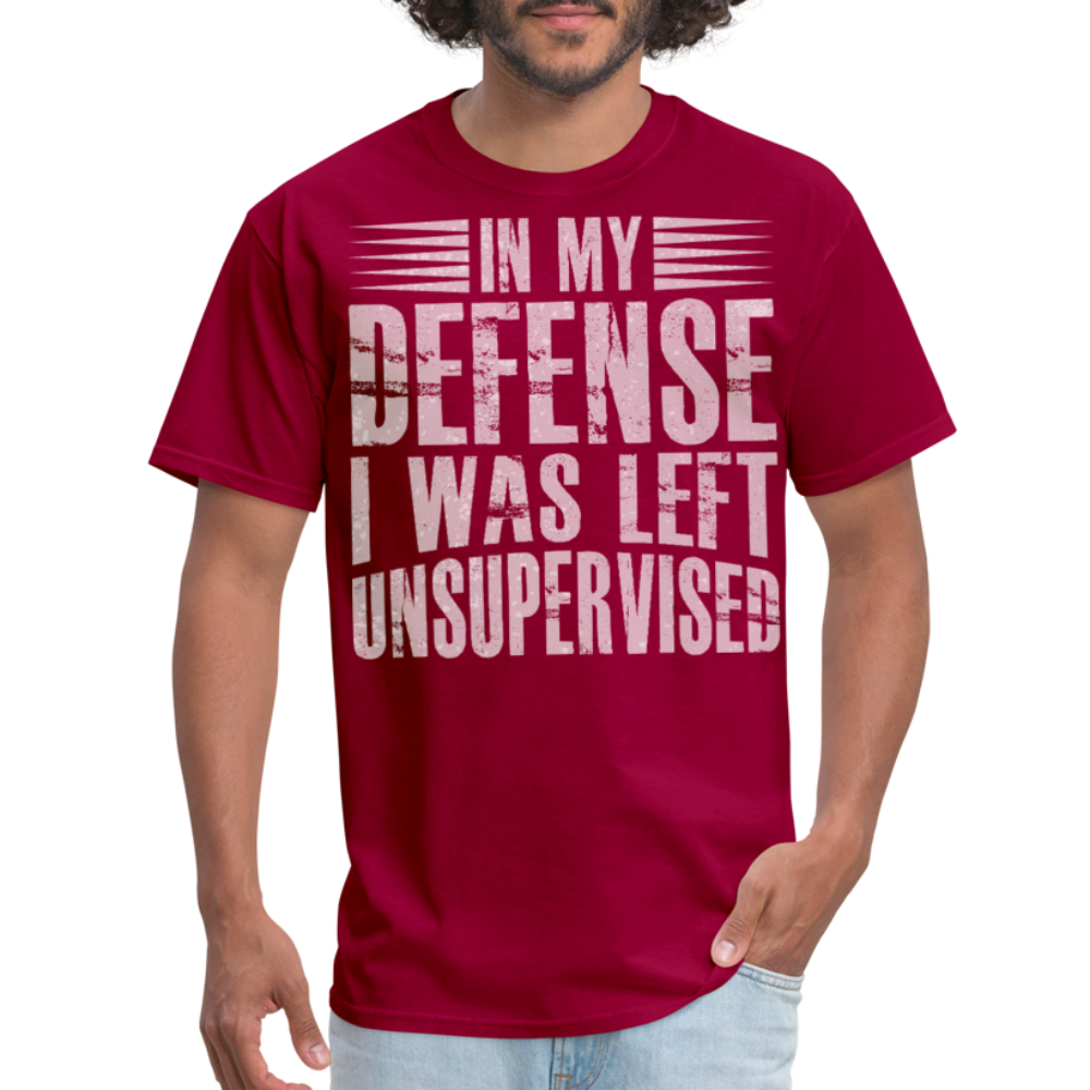 Unique In My Defense Graphic Tees Unisex Classic T-Shirt - dark red