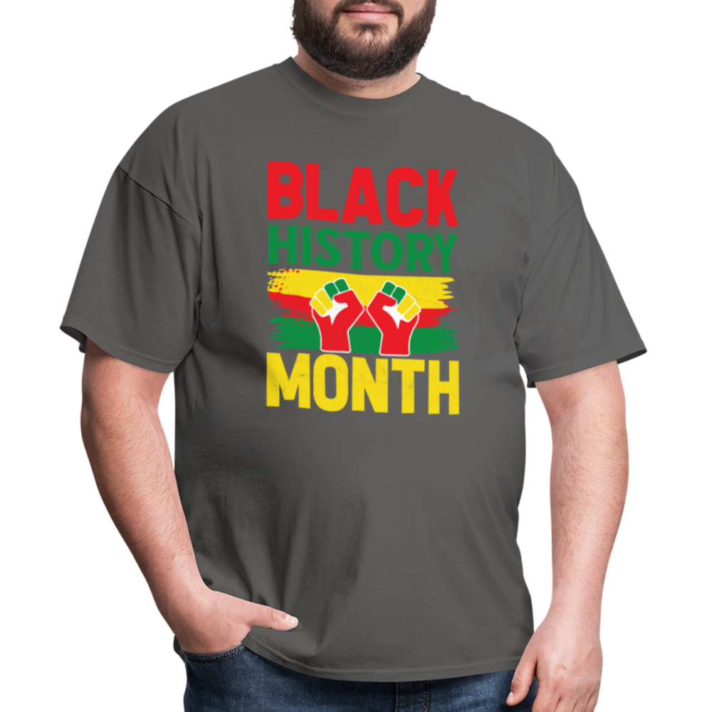 African American Pride Apparel for Black History Month T-Shirt - charcoal