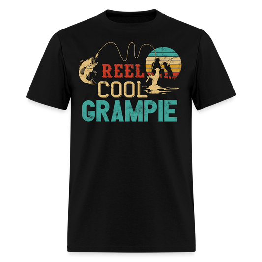 Reel Cool Grampie Funny Fishing T-shirt - black