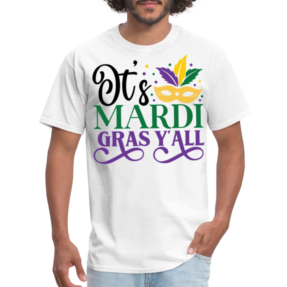 New Orleans Festival Shirts It’s Mardi Gras Y’all T-shirt - white