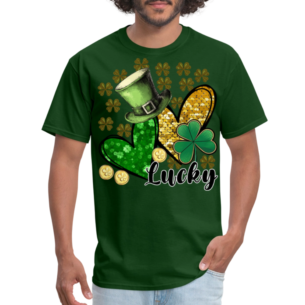 St Patrick’s Day Lucky Charm T-shirt - forest green