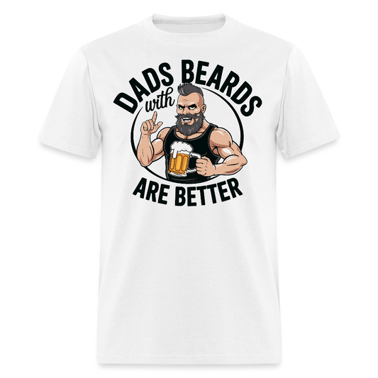 Bearded Dad Gifts For Father's Day T-shirt - white