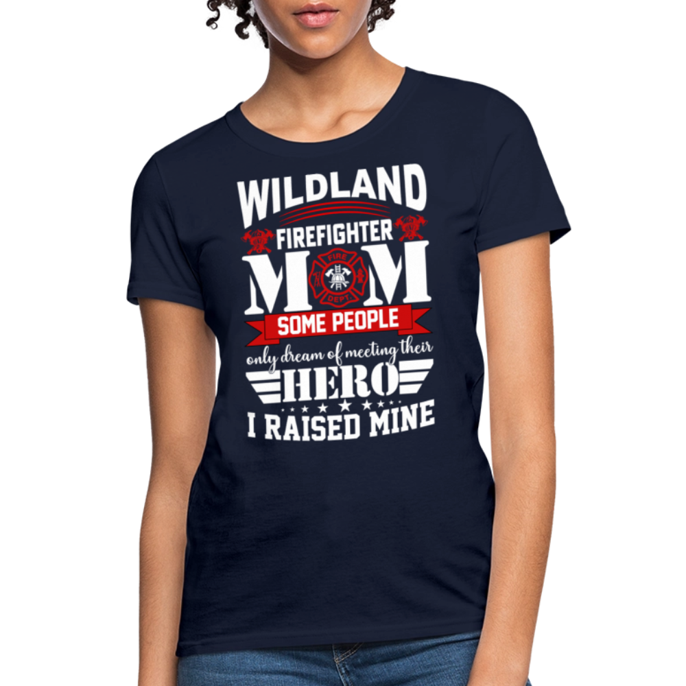Wildland Firefighter Gift for Mom T-Shirt - navy