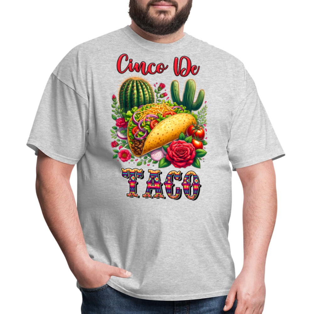 Funny Mexican Food Tee Cinco de Mayo Taco T-shirt - heather gray