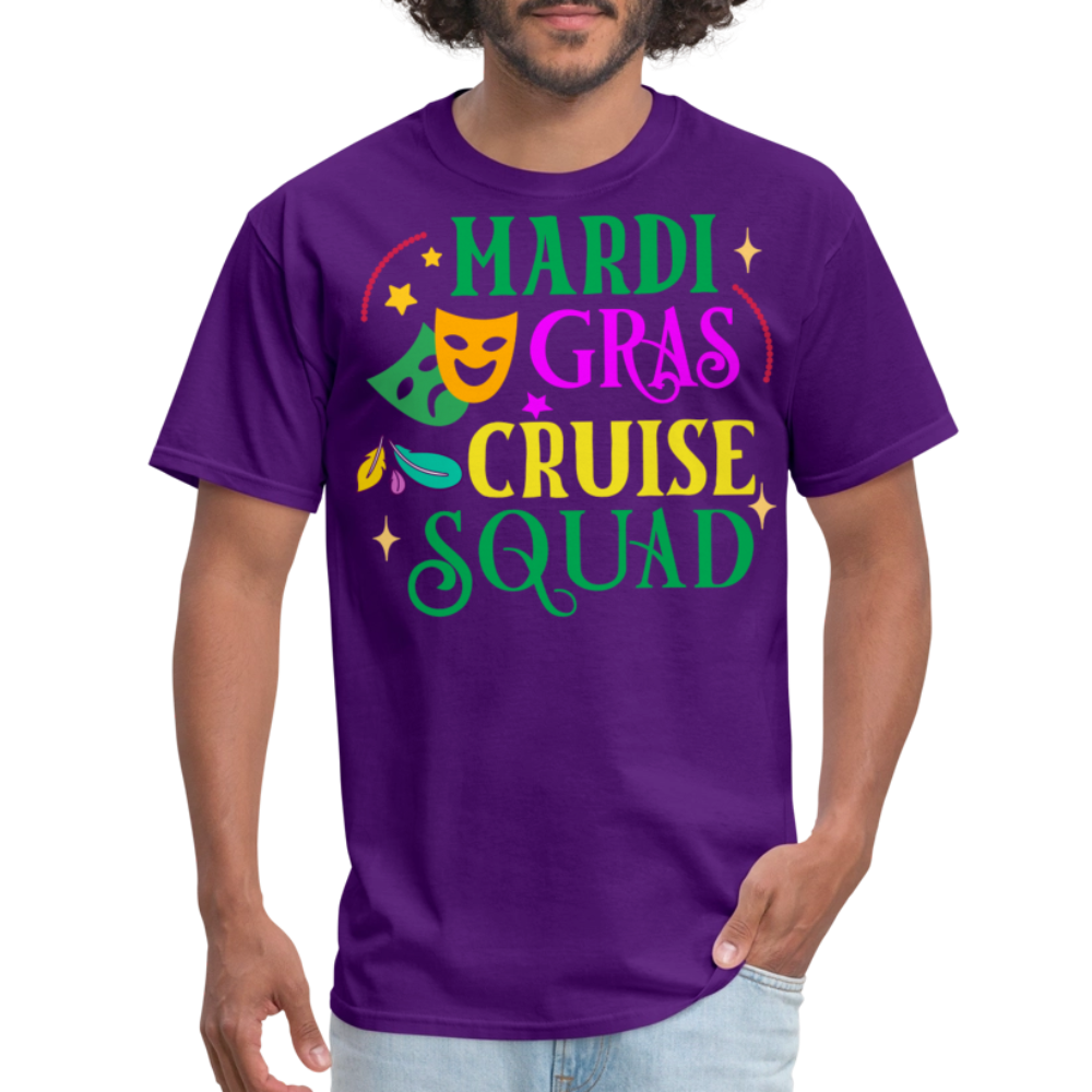 Funny Mardi Gras Cruise Squad Unisex T-shirt - purple