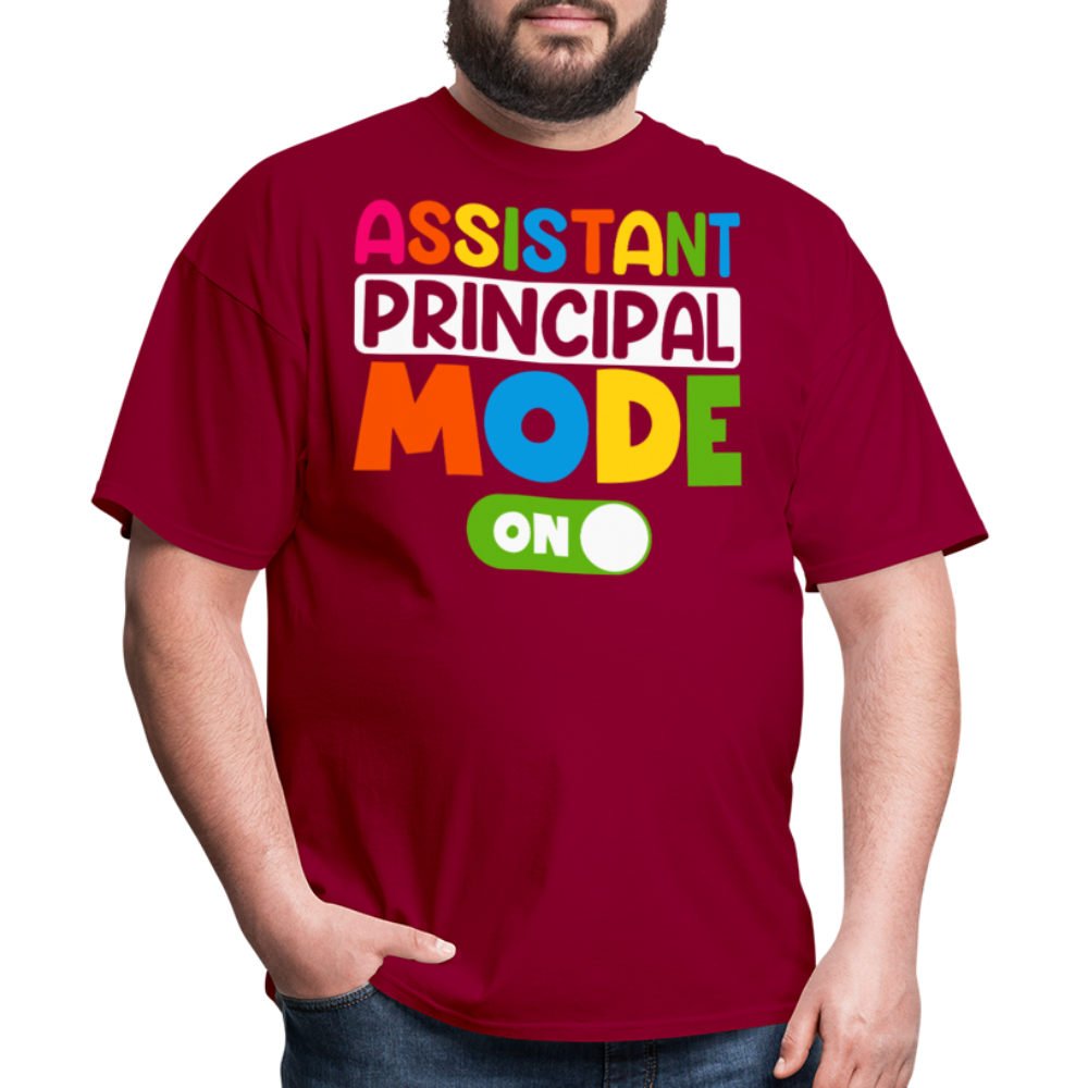 Funny Assistant Principal Shirts For Teachers Principal Mode ON T-shirt - dark red