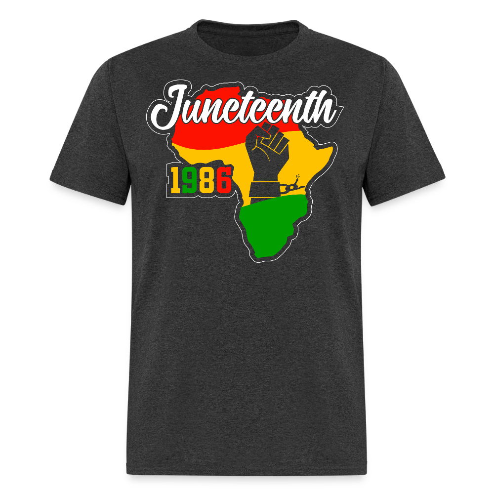 Juneteenth 1986 African Pride T-shirt - heather black
