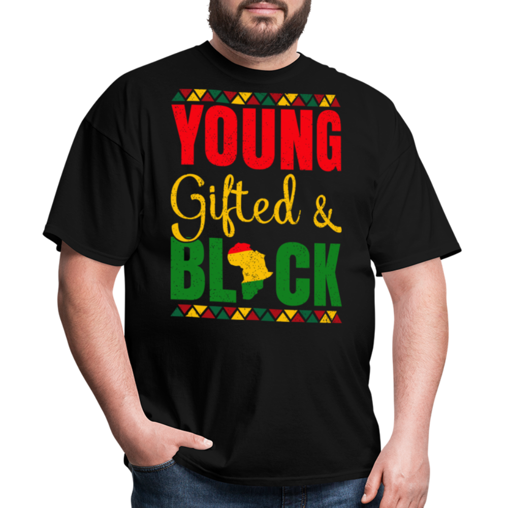 African Heritage Tee Young Gifted and Black T-Shirt - black