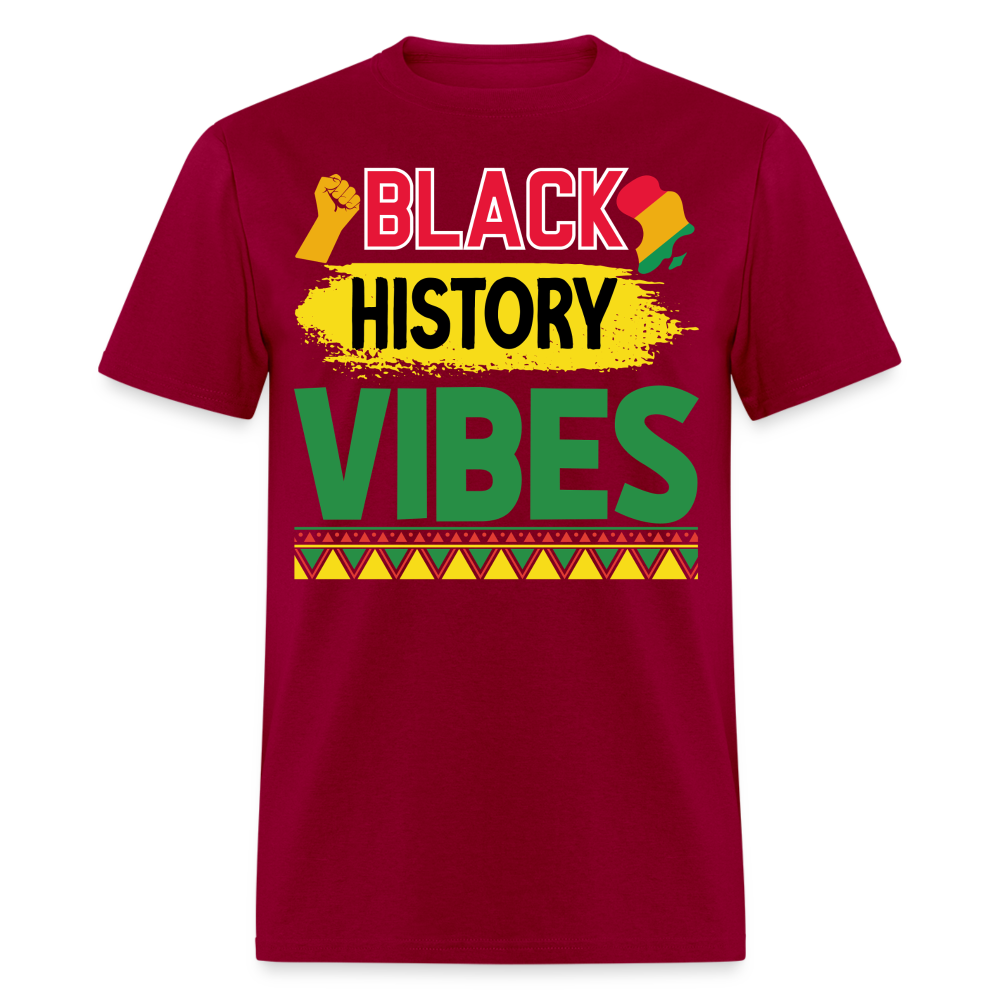 Black history vibes Shirt For Celebrations Black History Month T-shirt - dark red