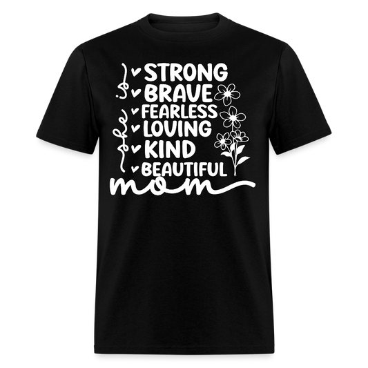 Mother's Day Tee For Strong Moms T-shirt - black