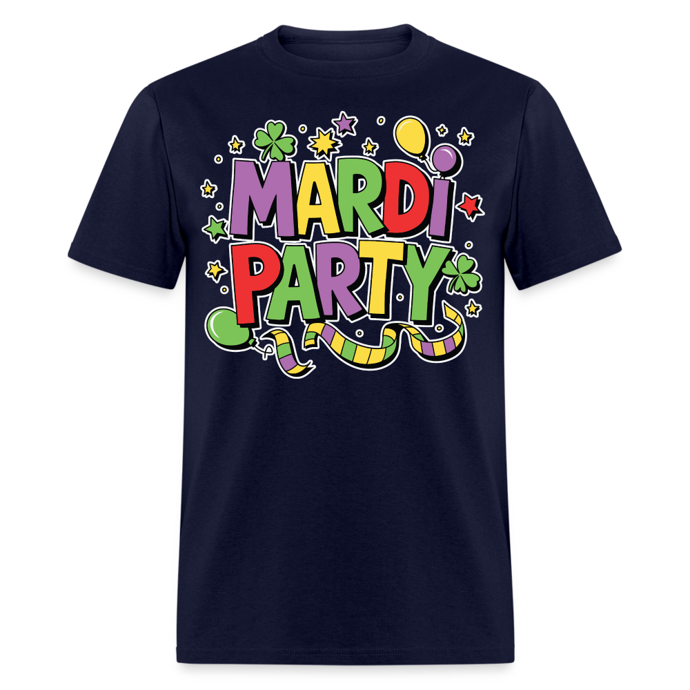 Mardi Gras Party Shirt For Men and Women New Orleans Festival T-shirt - navy