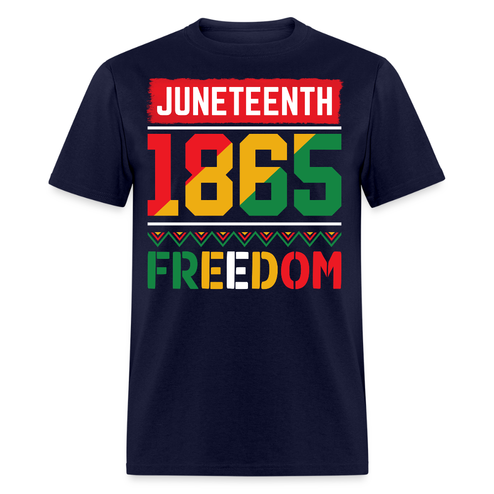 Juneteenth 1865 Freedom African American Pride T-shirt - navy
