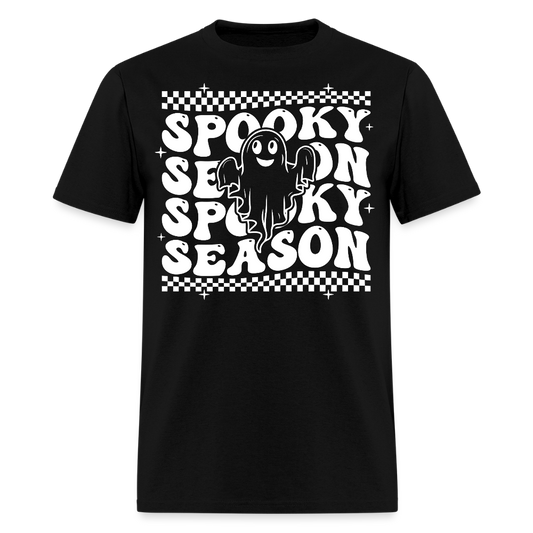 Spooky Season Halloween Ghost T-Shirt - black