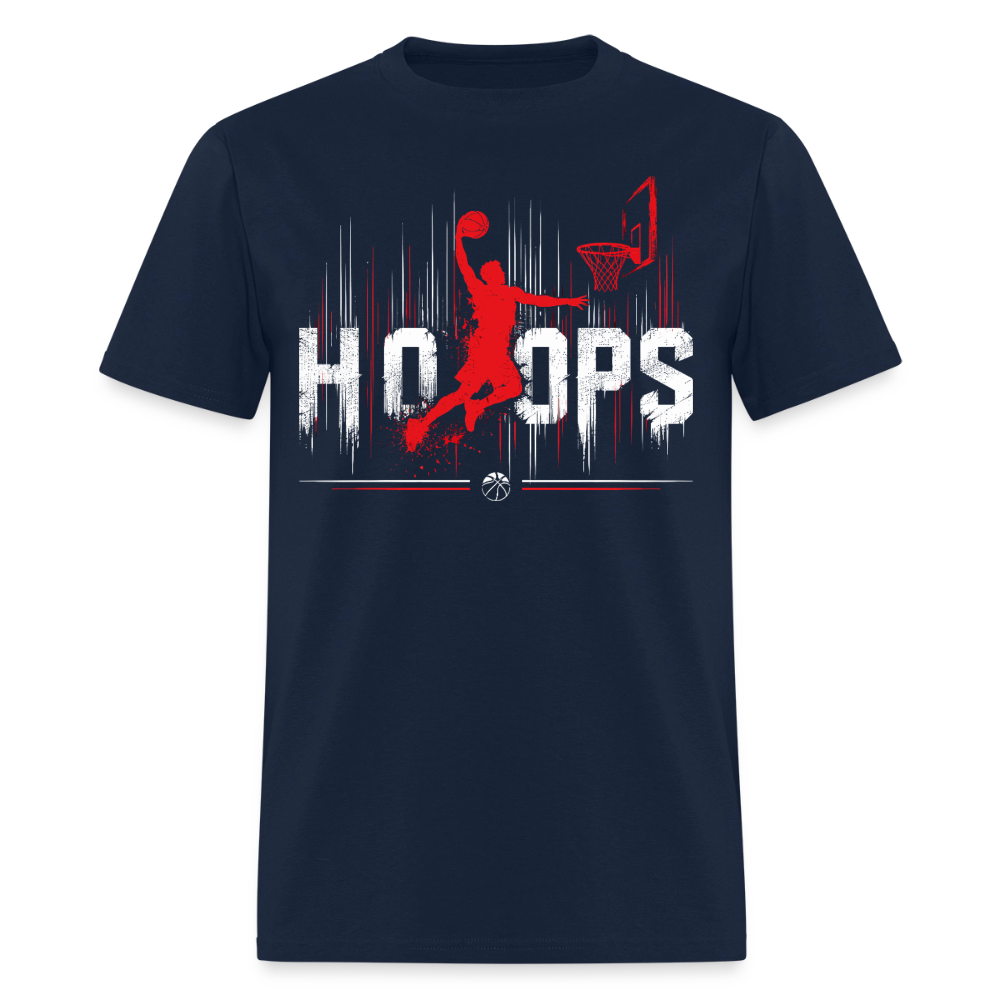 Basketball Hoops Graphic Men's T-Shirt | GILDAN 5000 - navy
