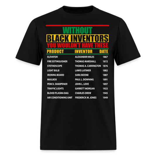 Black Inventors Cultural Awareness T-Shirt - black