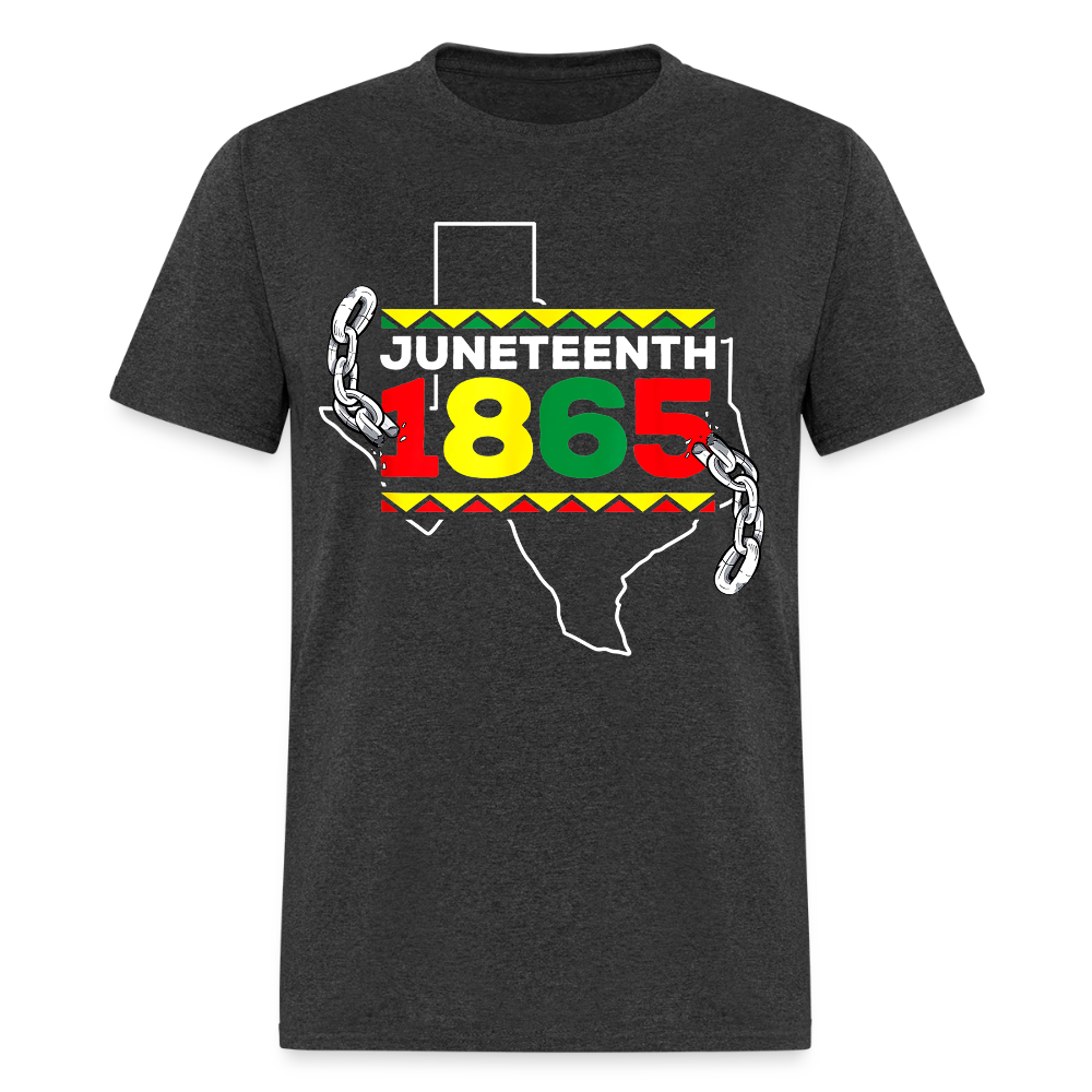 Juneteenth 1865 Tee For Men and Women Black History Month T-shirt - heather black