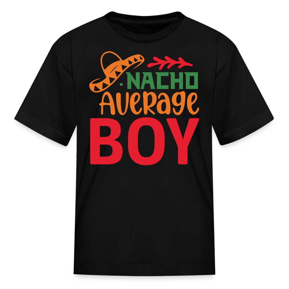 Nacho Average Boy T-shirt For Kids - black