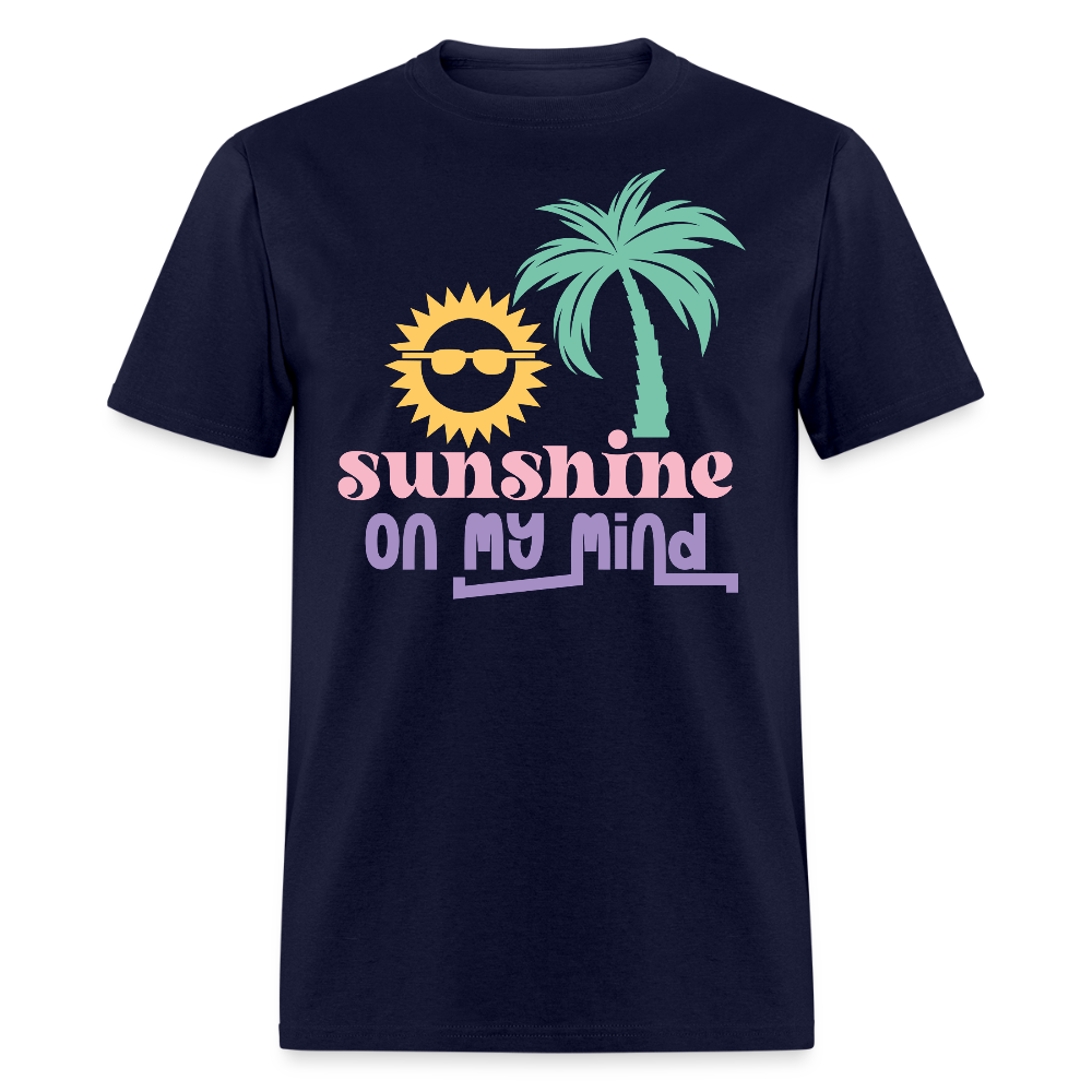 Sunshine On My Mind Beach T-shirt - navy