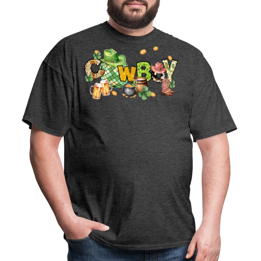 Lucky Cowboy St Paddy’s Party T-shirt - heather black