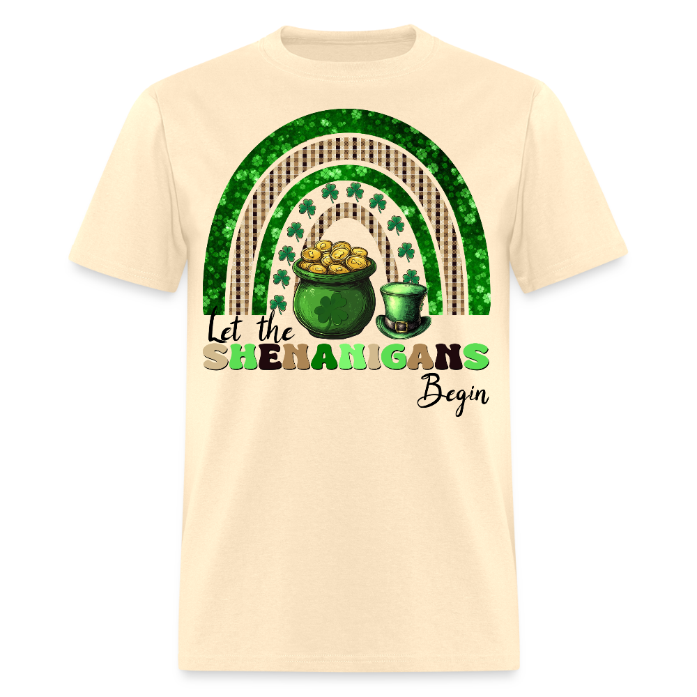 Let The Shenanigans Begin Funny St Patrick's Day T-shirt - natural