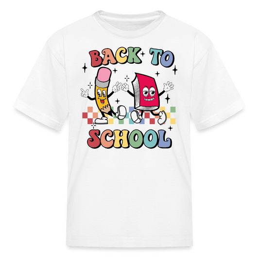 Back To School Funny Pencil And Book T-Shirt - white