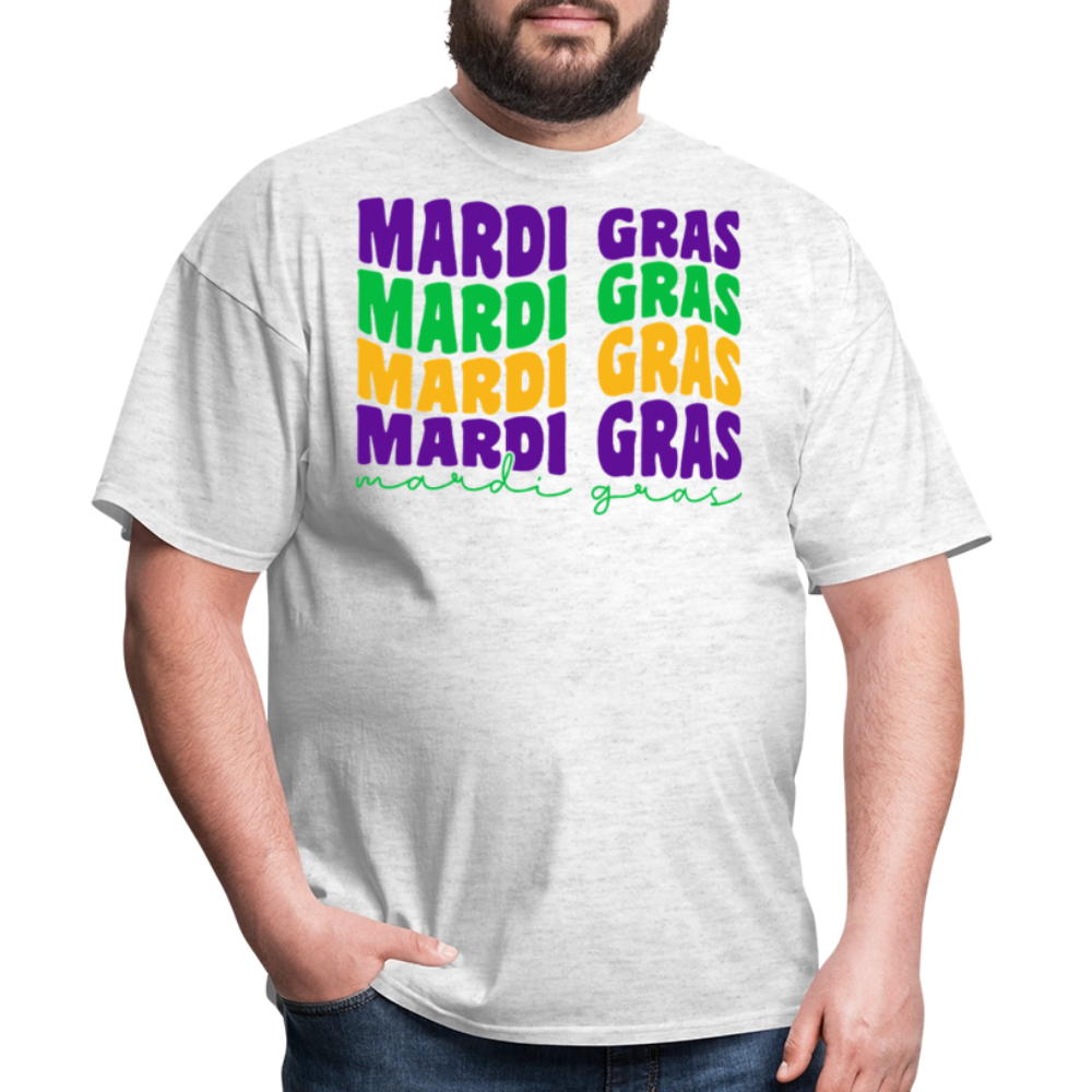 Carnival-themed Shirt for Mardi Gras lovers Colorful festival Graphic T-shirt - light heather gray