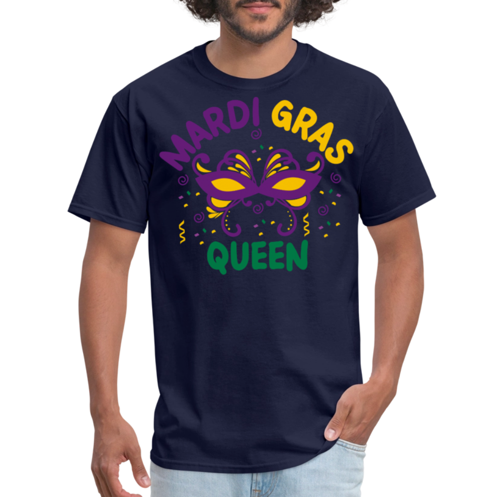 Funny Mardi Gras Shirts For Ladies Mardi Gras Queen T-shirt - navy