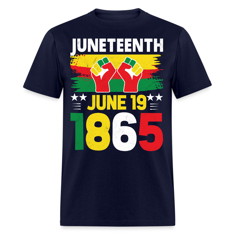 Juneteenth 1865 June 19 Emancipation T-shirt - navy