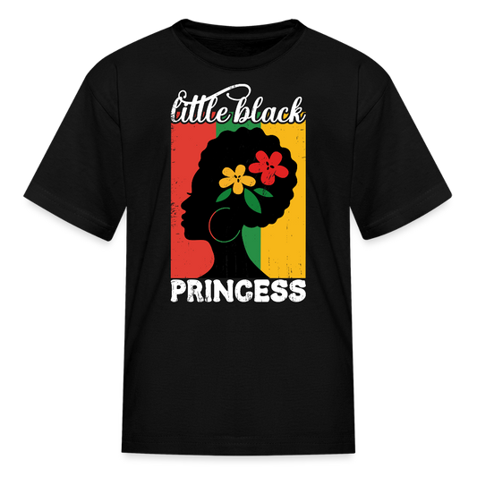 African American Pride Black Princess Afro T-shirt - black