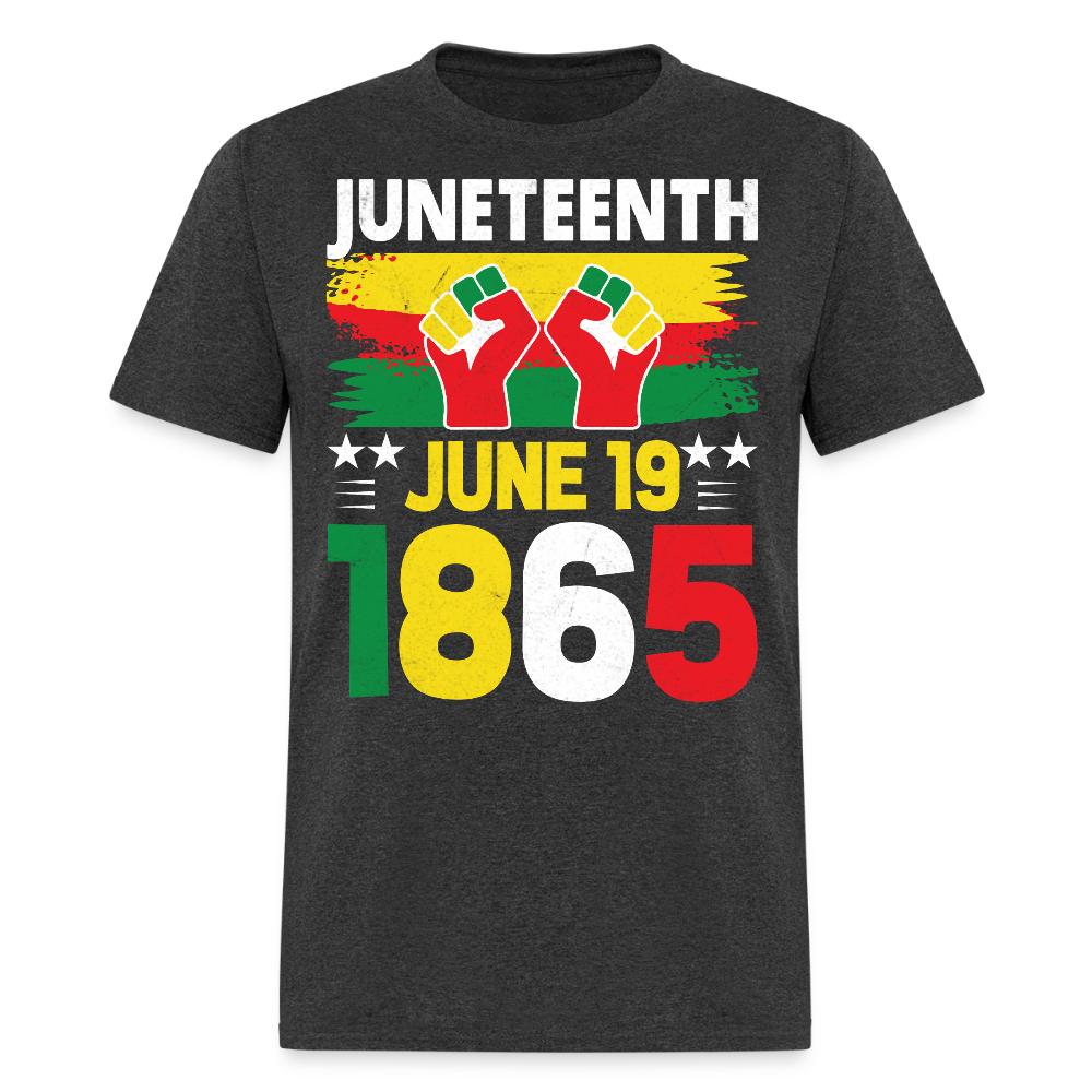 Juneteenth 1865 June 19 Emancipation T-shirt - heather black