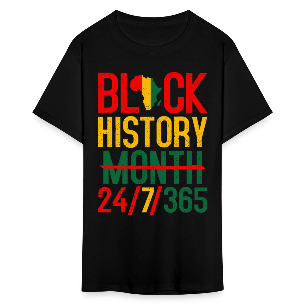 24/7/365 Black Pride Tee Black History Month Unisex Classic T-Shirt - black