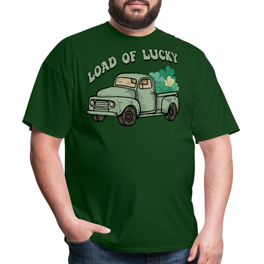 Lucky Truck Shamrock St Paddy’s Design T-shirt - forest green