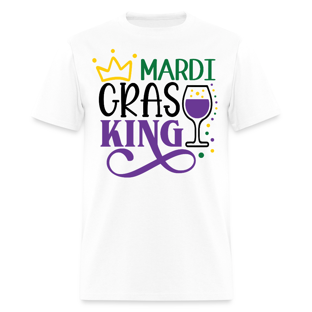 Funny Mardi Gras Party Outfit for Guys Mardi Gras Drinking T-shirt - white