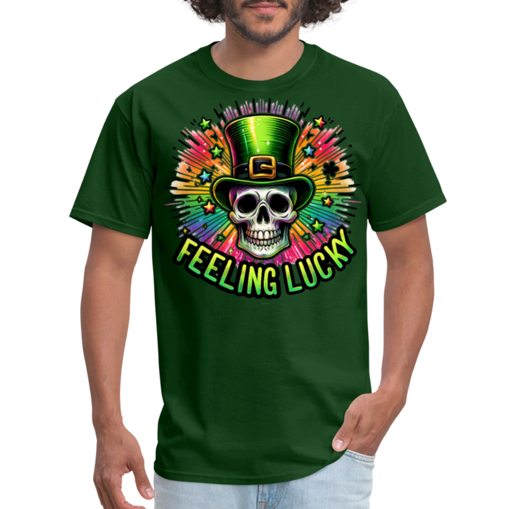 Feeling Lucky Graphic Tee For St Paddy’s T-shirt - forest green