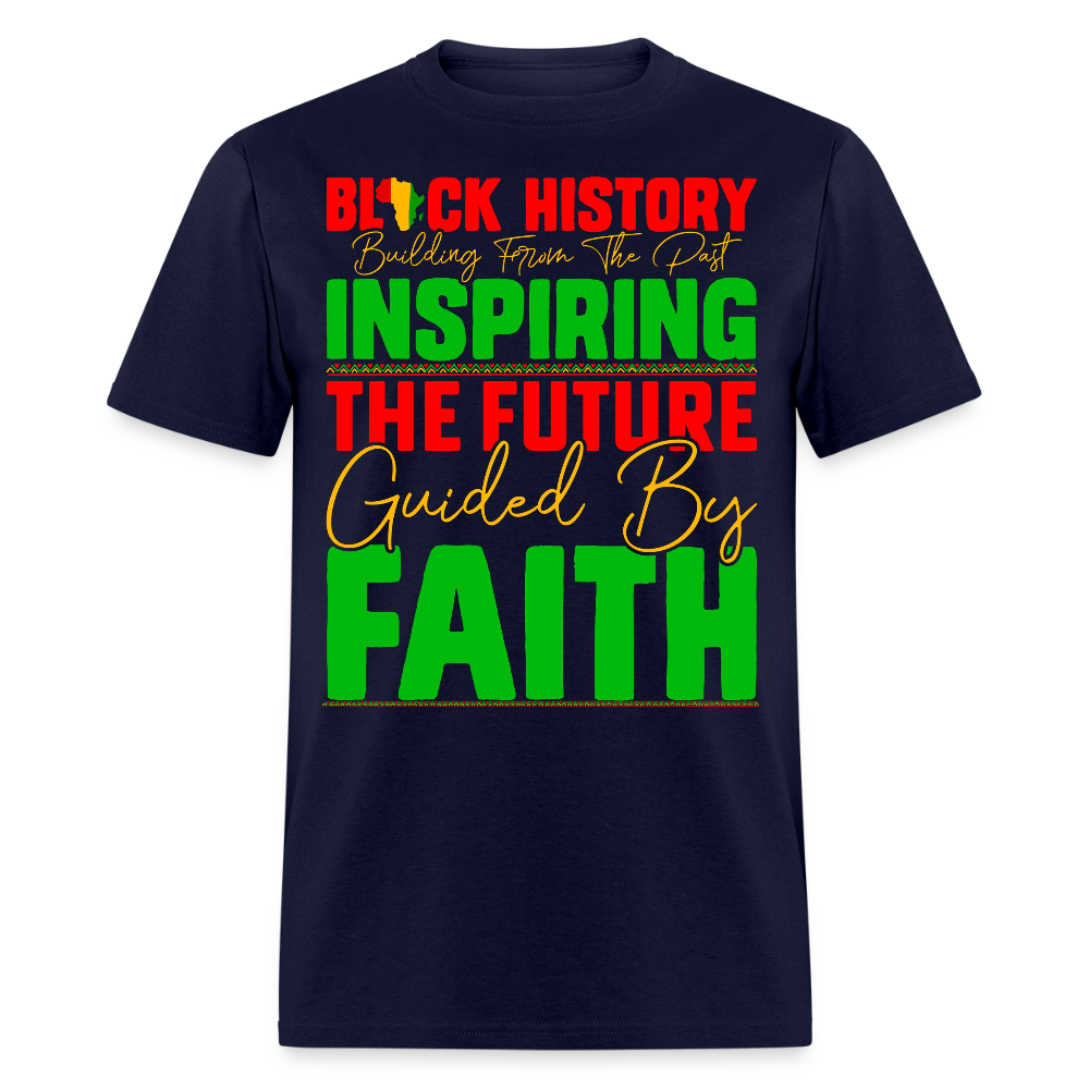 Black History Inspirational Tee Black Pride Empowering T-shirt - navy
