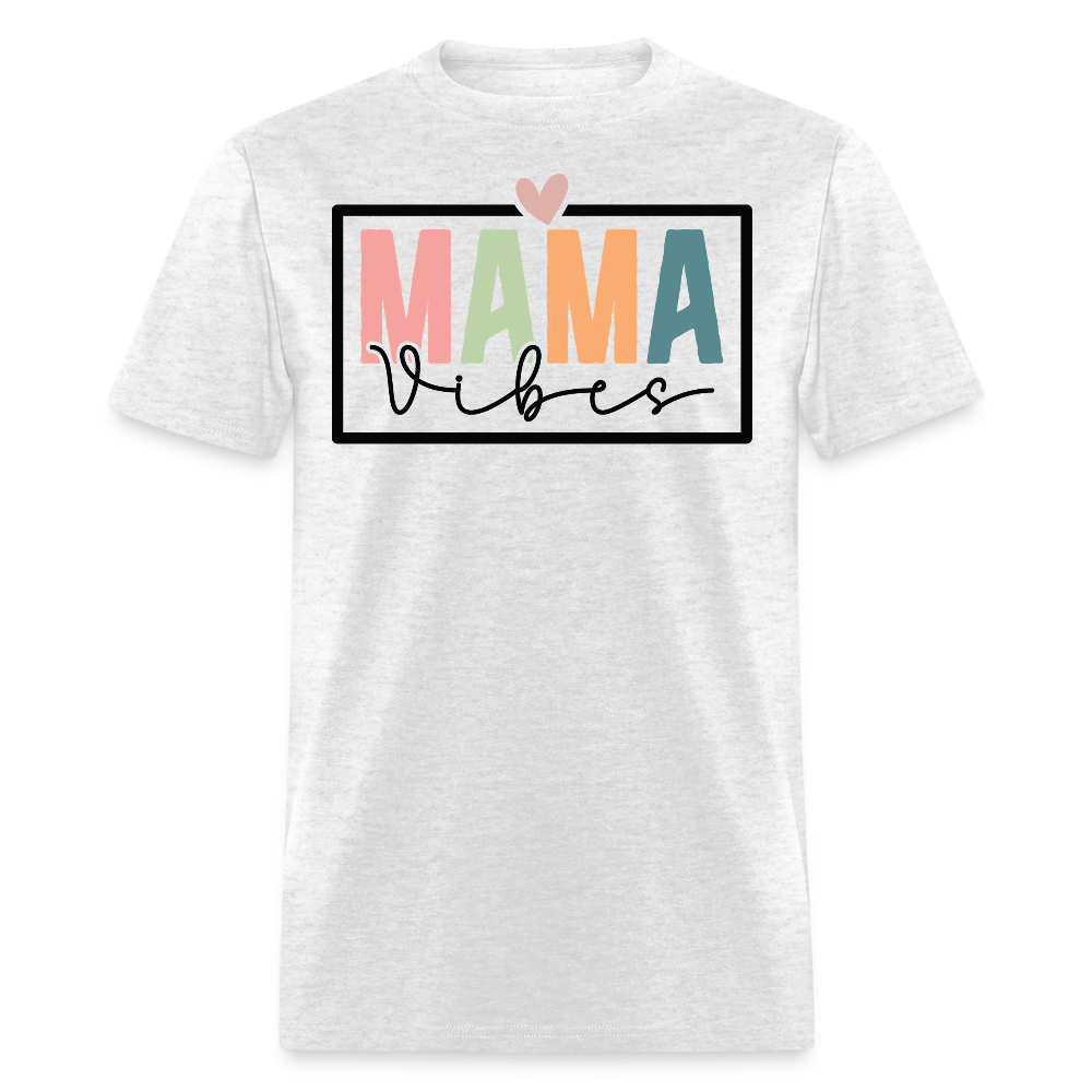 Mama Vibes Graphic Tee Mother’s Day Gift T-shirt - light heather gray