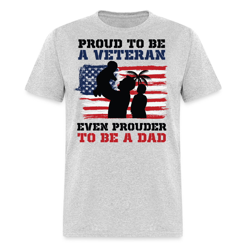 Father's Day Gift For Veteran Military Dad T-shirt - heather gray