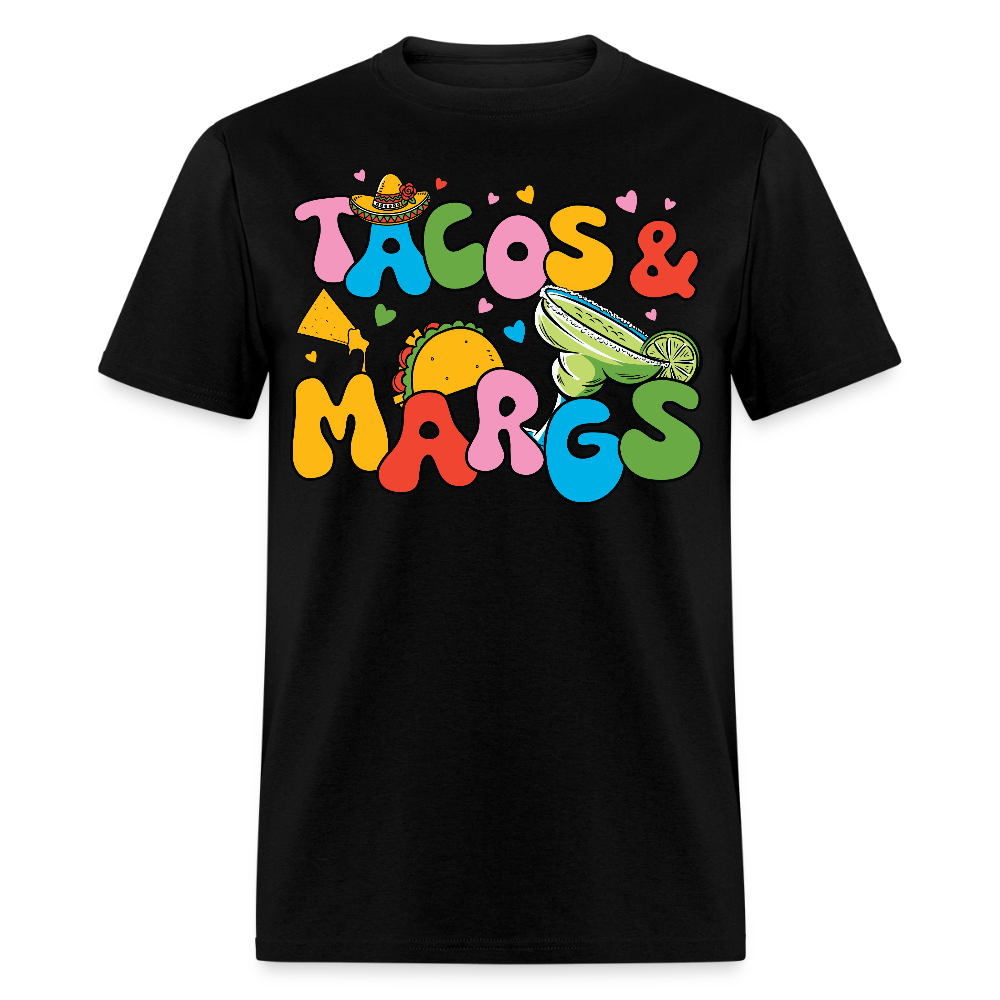 Funny Tacos And Margaritas Tee For Party Lovers T-shirt - black