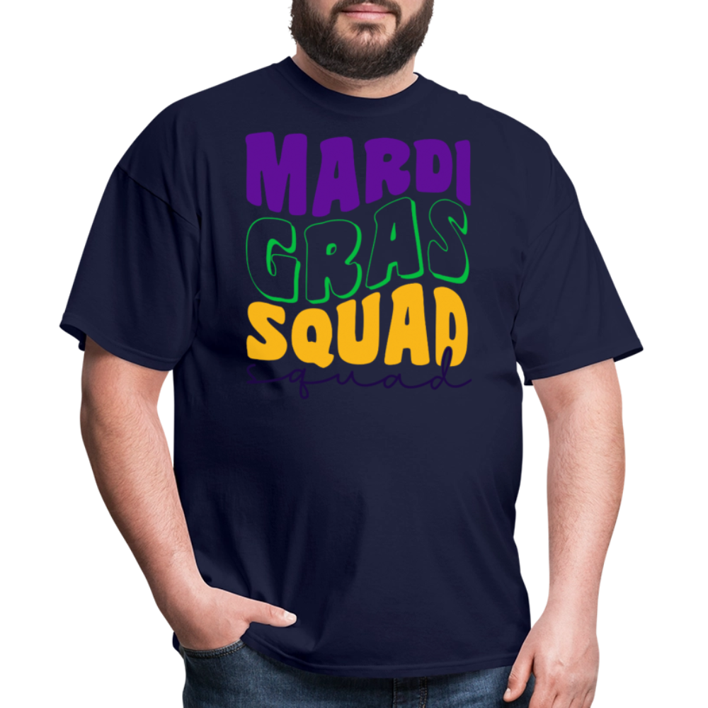 Mardi Gras Squad Matching Shirts Funny Mardi Gras Party T-shirt - navy