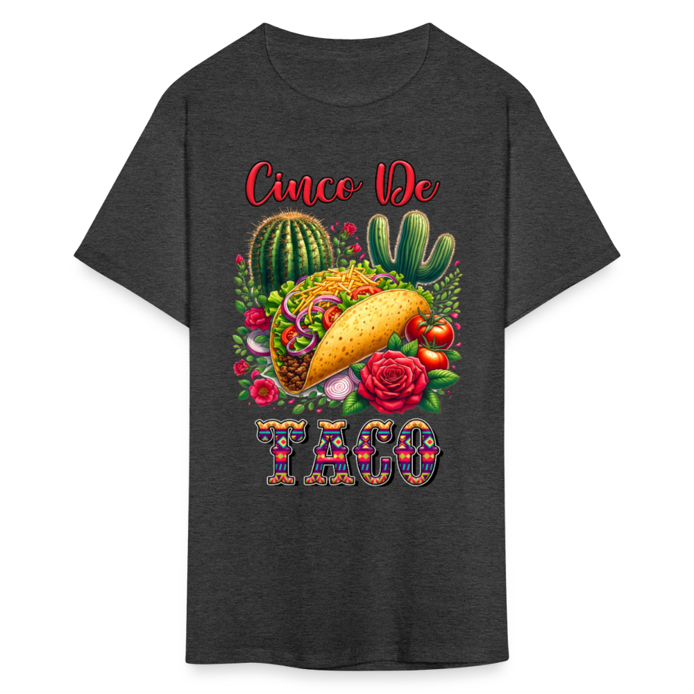 Funny Mexican Food Tee Cinco de Mayo Taco T-shirt - heather black