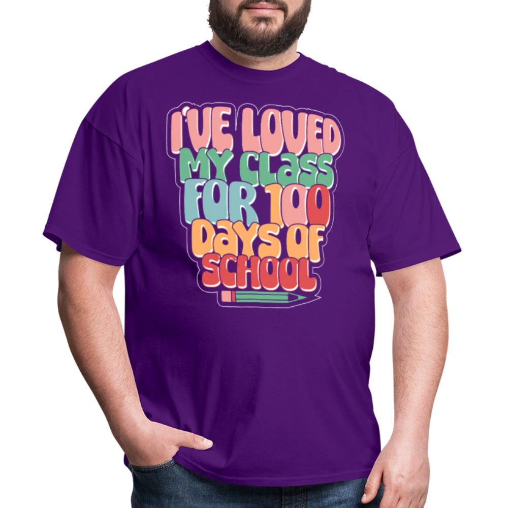 100 Days Of School Tee For Teachers 100 Days Of Learning Teacher T-shirt - purple