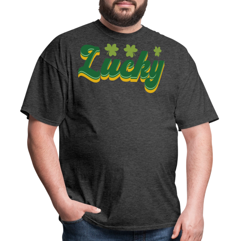 Green Shamrock Lucky Tee For St Patrick’s Day T-shirt - heather black