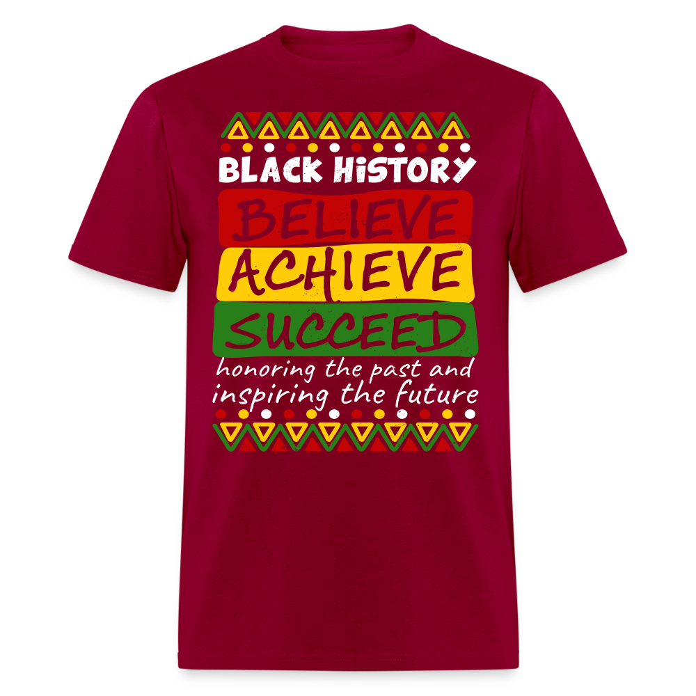 Black Culture Awareness Honoring The Past Inspiring The Future T-Shirt - dark red