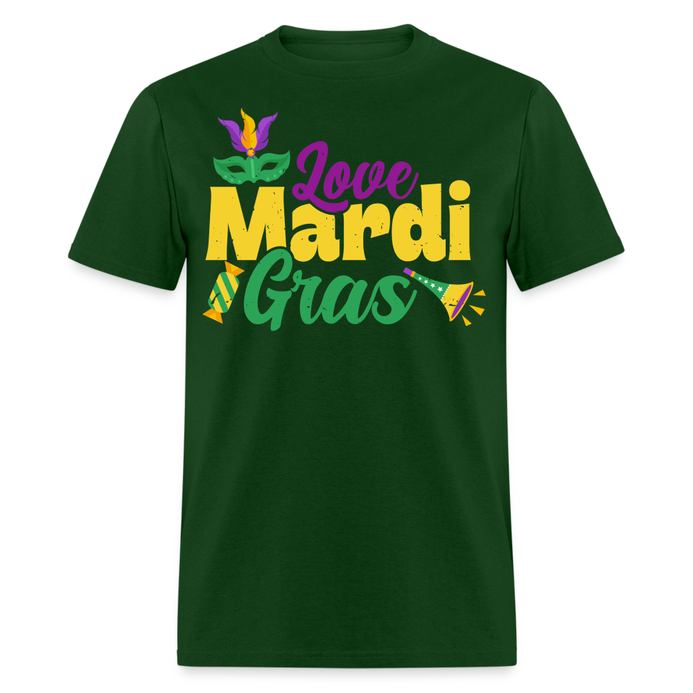 Funny Mardi Gras Shirts For Carnival Lovers Funny Mardi Gras T-shirt - forest green