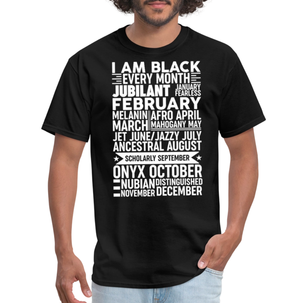 Melanin Inspired Clothing For Black Empowerment Afrocentric T-shirt - black