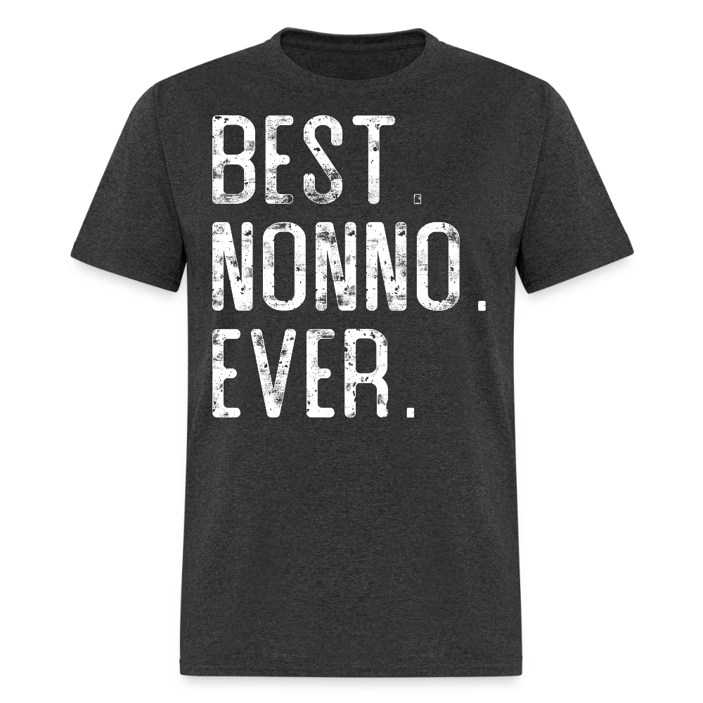 Best Nonno Ever Italian Grandpa Gift T-shirt - heather black