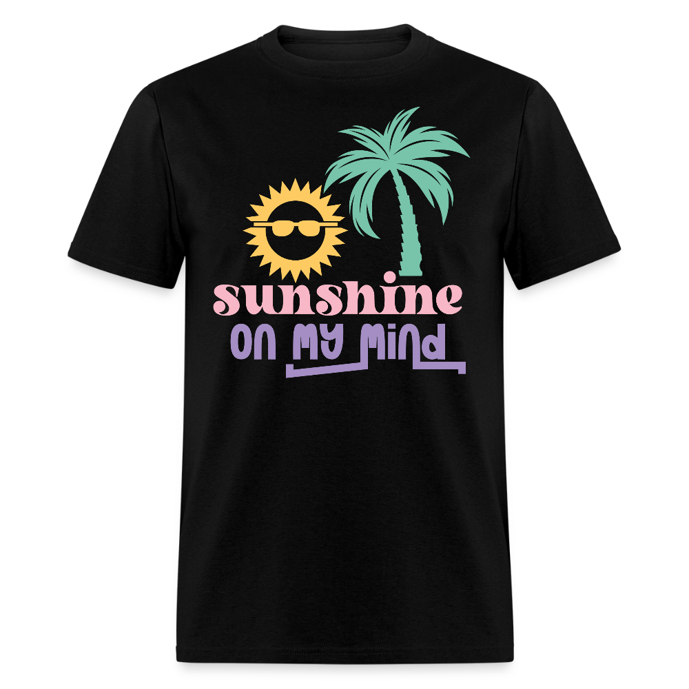 Sunshine On My Mind Beach T-shirt - black