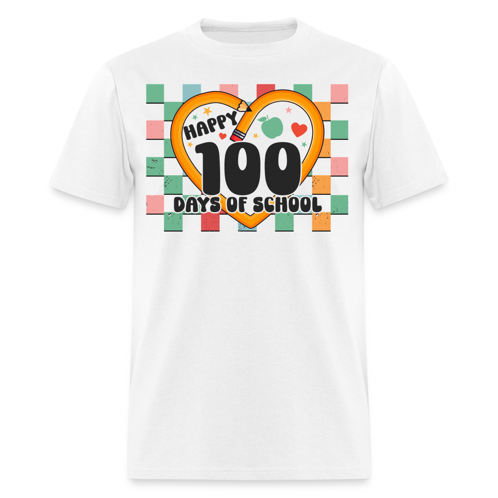 100 Days of school Shirt For Teachers Unisex Tee - white