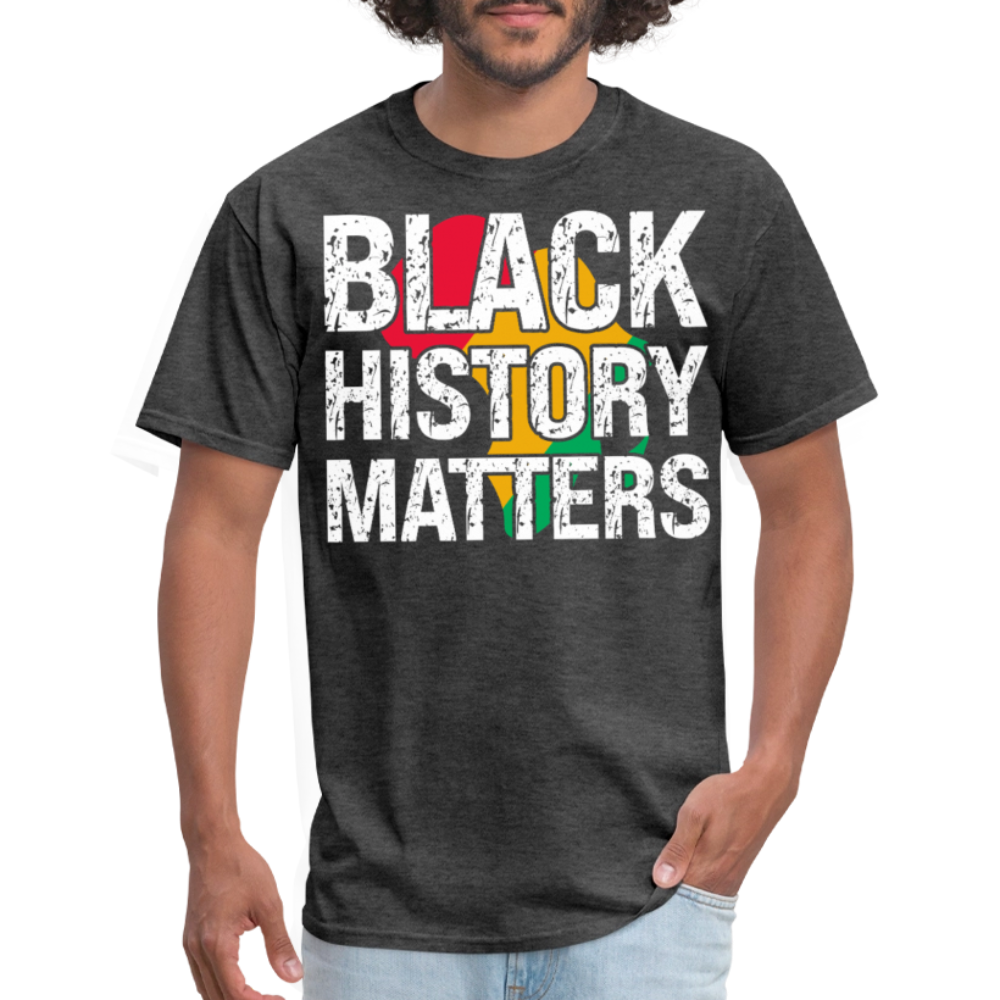 African American Pride Tee Black History Matters Shirt For Men and Women - heather black